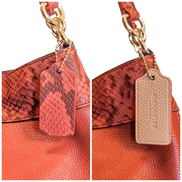 COACH Leather Lexy Shoulder Bag F20920 Terra Cotta - Picture 10 of 12